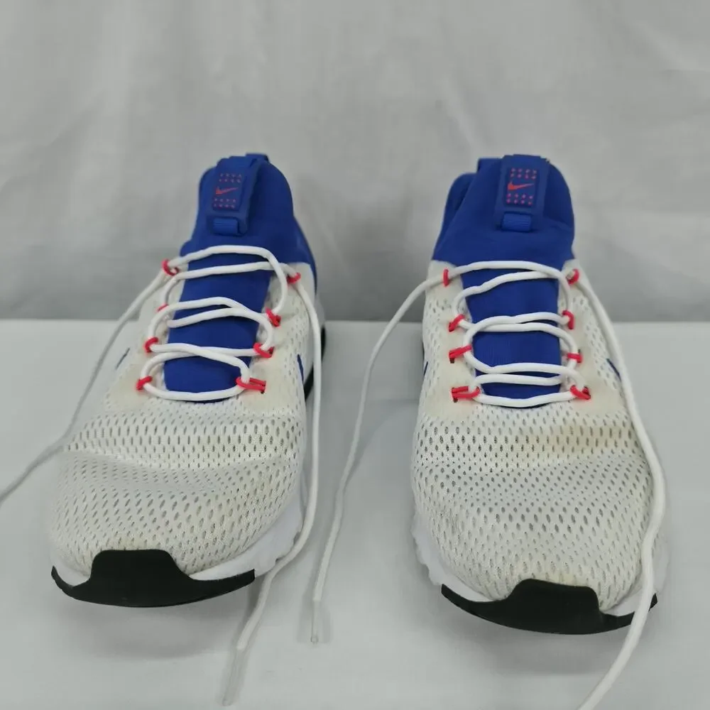 Nike Womens Air Max Motion Racer 2 Running Shoes White Blue Red Size 9.5